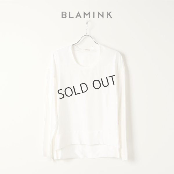 BLAMINK ブラミンク ストライププルオーバーシルクシャツ