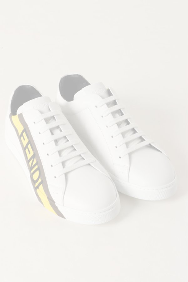 画像1:   FENDI フェンディ レザースニーカー {-BJA}  :7E1380-WHT  (1)
