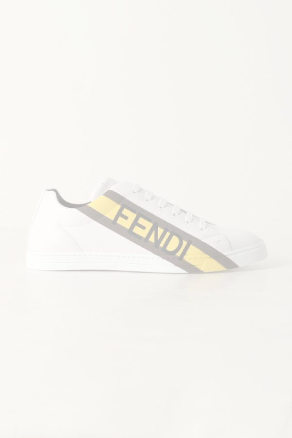 画像2:   FENDI フェンディ レザースニーカー {-BJA}  :7E1380-WHT  (2)