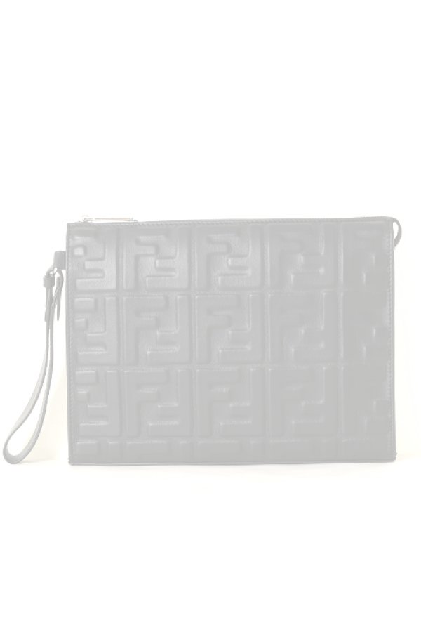 画像1:   FENDI フェンディ CLUTCH NAPPA FF 1974 EMBOSSED {-BJA}  :7VA491A72V-BLK-TU  (1)