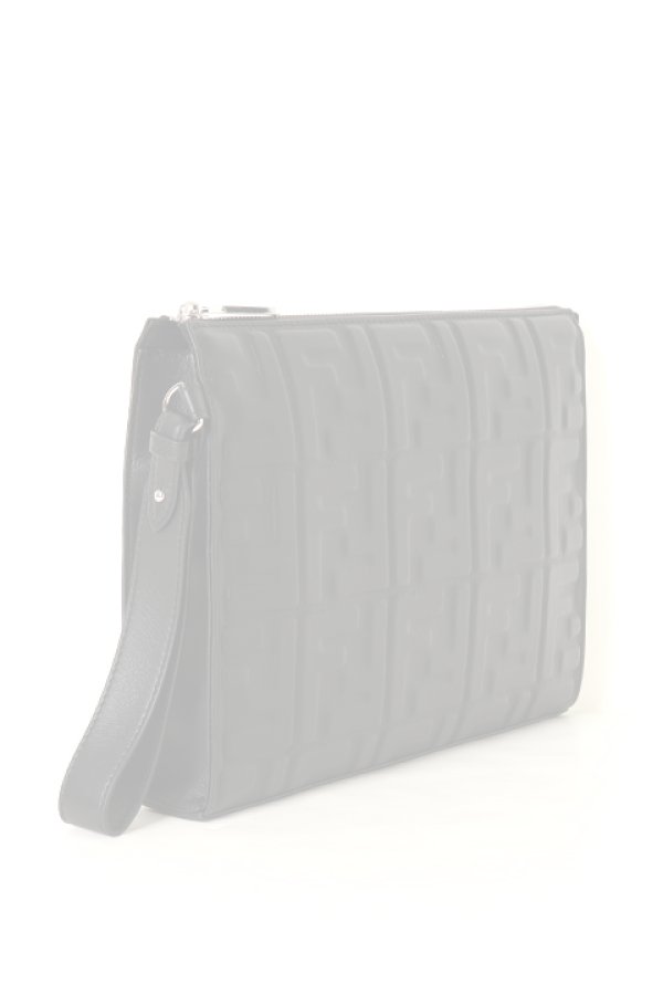 画像3:   FENDI フェンディ CLUTCH NAPPA FF 1974 EMBOSSED {-BJA}  :7VA491A72V-BLK-TU  (3)