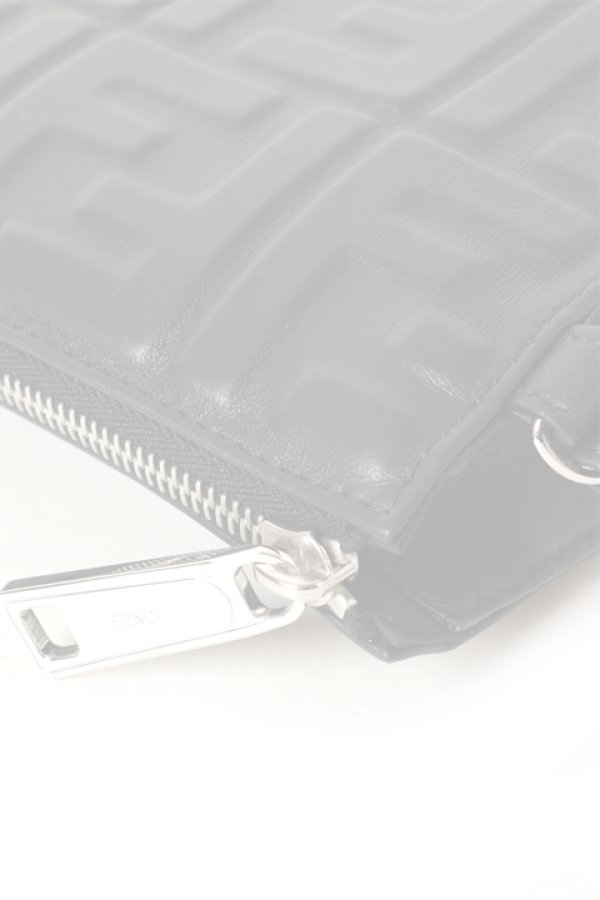画像4:   FENDI フェンディ CLUTCH NAPPA FF 1974 EMBOSSED {-BJA}  :7VA491A72V-BLK-TU  (4)