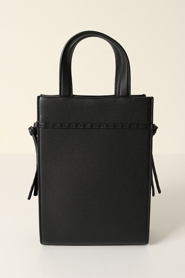 画像3: FENDI フェンディ ゴートゥ ショッパー スモール ブラックレザー バッグ{-BCS} (3)
