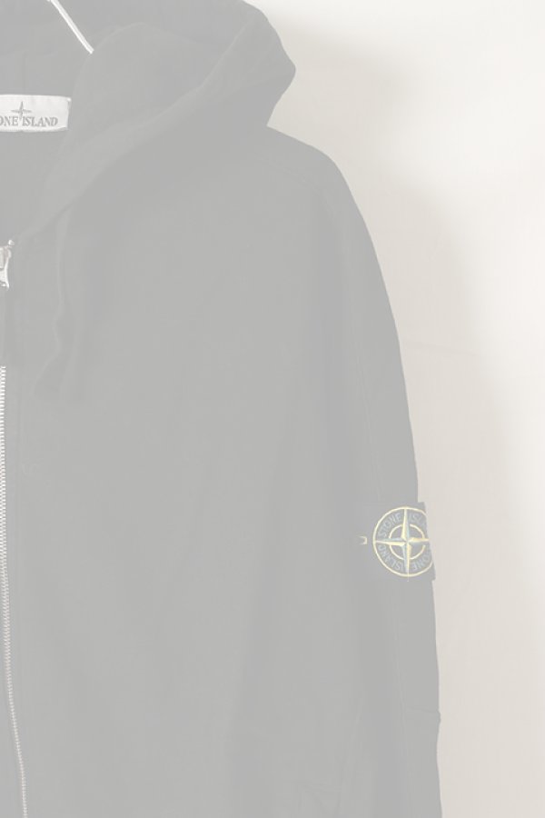 画像3:   STONE ISLAND ストーンアイランド 63160 ‘OLD’ TREATMENT スウェットシャツ フルジップ  {-BDS}  :801563160-V0029  (3)