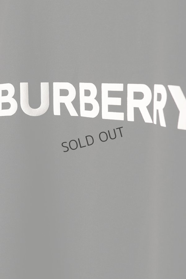 Burberry Embroidered Logo Cotton T-shirt Grey/Black Men's - US