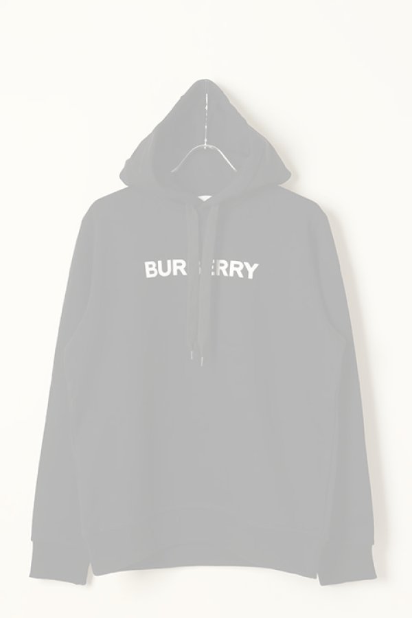 画像1:   BURBERRY バーバリー ロゴプリント コットンフーディー{-BCS} (1)