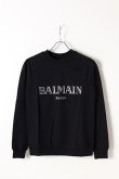 画像1: {SOLD}BALMAIN バルマン BF1 C&S TOP SWEAT BALMAIN LOGO{816804619I-0100-AIS} (1)