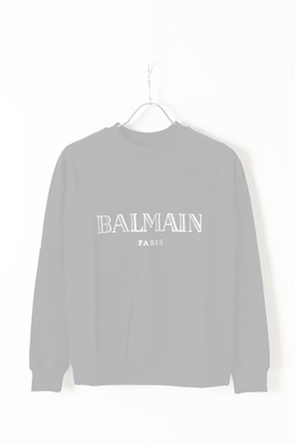 画像1:   BALMAIN バルマン BF1 C&S TOP SWEAT BALMAIN LOGO{816804619I-0100-AIS} (1)