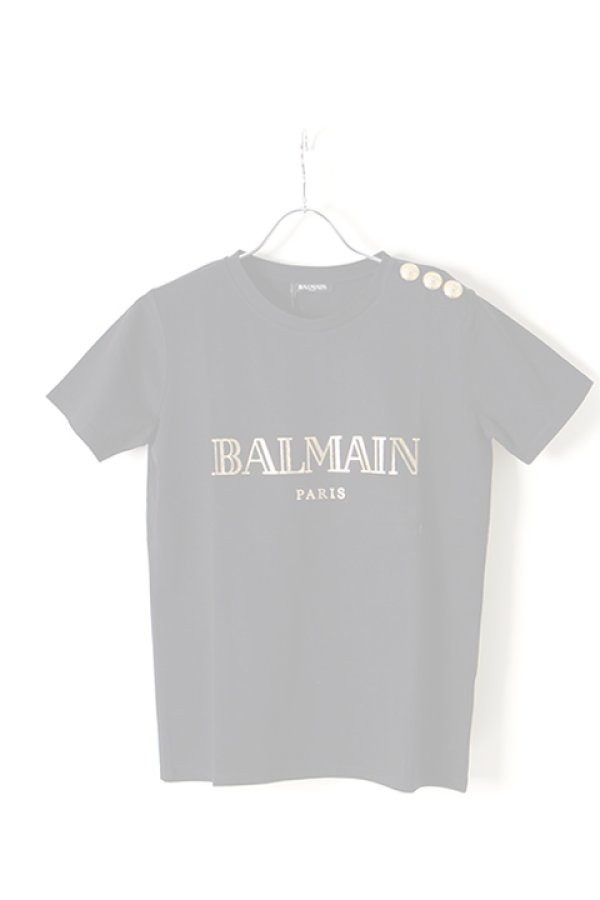 画像1:   BALMAIN バルマン BF1 T-SHIRT LOGO G-PRINT SSL{828120326I-0100-AIS} (1)