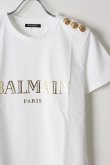 画像2: {SOLD}BALMAIN バルマン BF1 T-SHIRT BALMAIN-LOGO FOIL{9111077I042-GAD-AIS} (2)