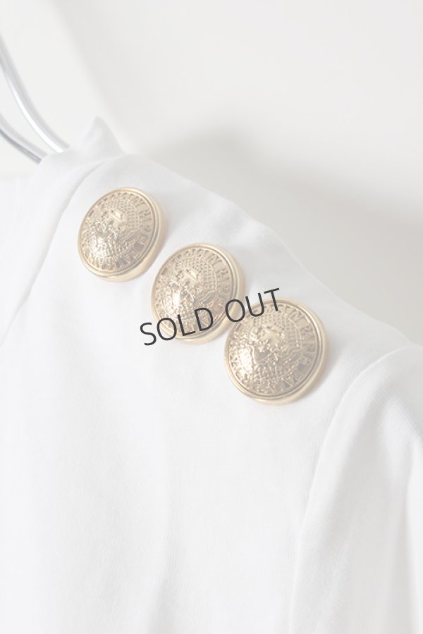 画像3: {SOLD}BALMAIN バルマン BF1 T-SHIRT BALMAIN-LOGO FOIL{9111077I042-GAD-AIS} (3)
