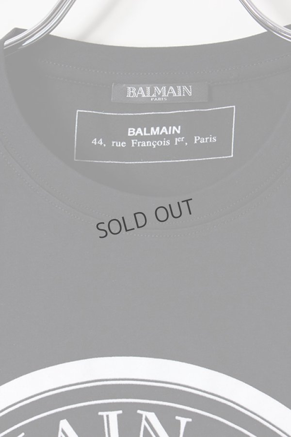 画像3: {SOLD}BALMAIN バルマン BH2 T-SHIRTS COIN-LOGO FLOCKY{-AIS} (3)