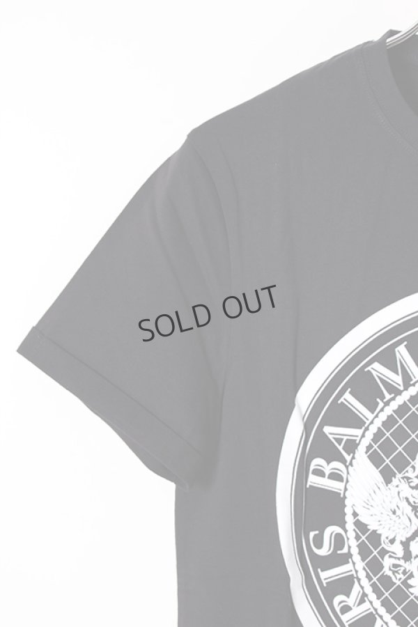 画像4: {SOLD}BALMAIN バルマン BH2 T-SHIRTS COIN-LOGO FLOCKY{-AIS} (4)