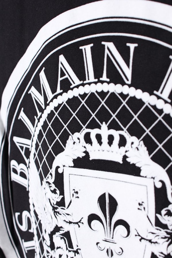 画像5: 【 30%OFF セール52,800円→36,960円】 BALMAIN バルマン BH2 T-SHIRTS COIN-LOGO FLOCKY{-AIS} (5)