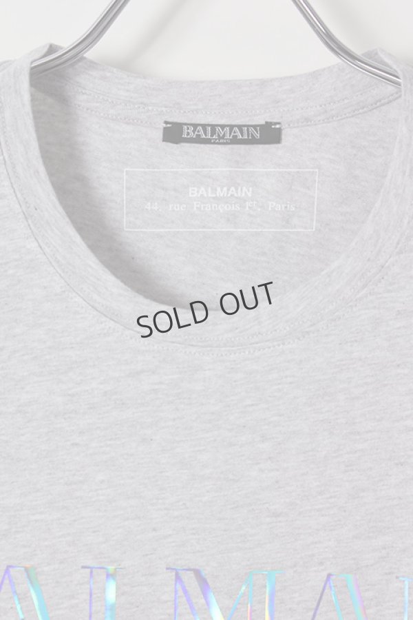 画像3: {SOLD}BALMAIN バルマン BH1 T-SHIRTS BALMAIN-LOGO HOLO{-AIS} (3)