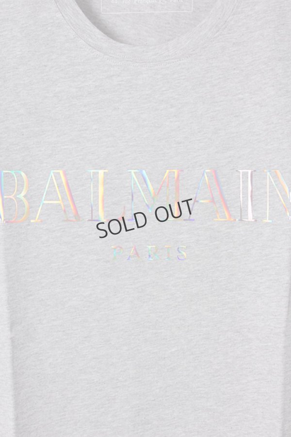 画像5: {SOLD}BALMAIN バルマン BH1 T-SHIRTS BALMAIN-LOGO HOLO{-AIS} (5)
