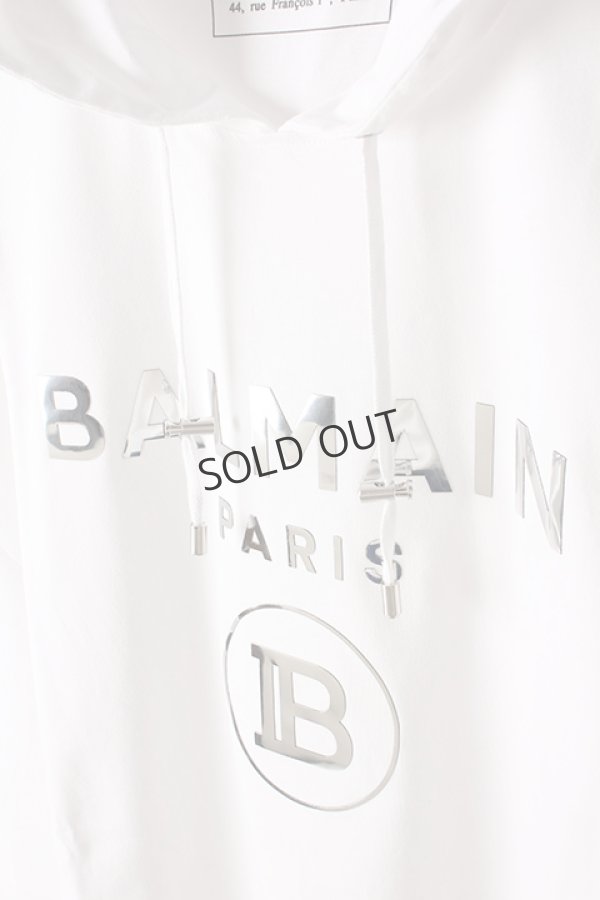 画像5: {SOLD}BALMAIN バルマン BH2 C&S PULL HOODIE NEW-LOGO{-AIA} (5)