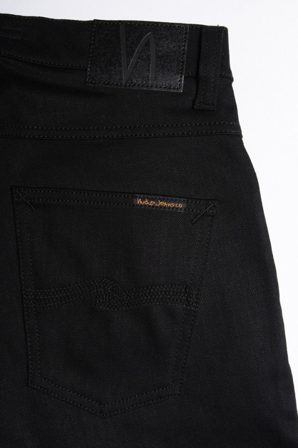 画像8: Nudie Jeans ヌーディージーンズ Grim Tim Dry Everblack グリムティム スリムストレート ジーンズ(レングス30) {113033030GRIMTIM792-BEA} (8)