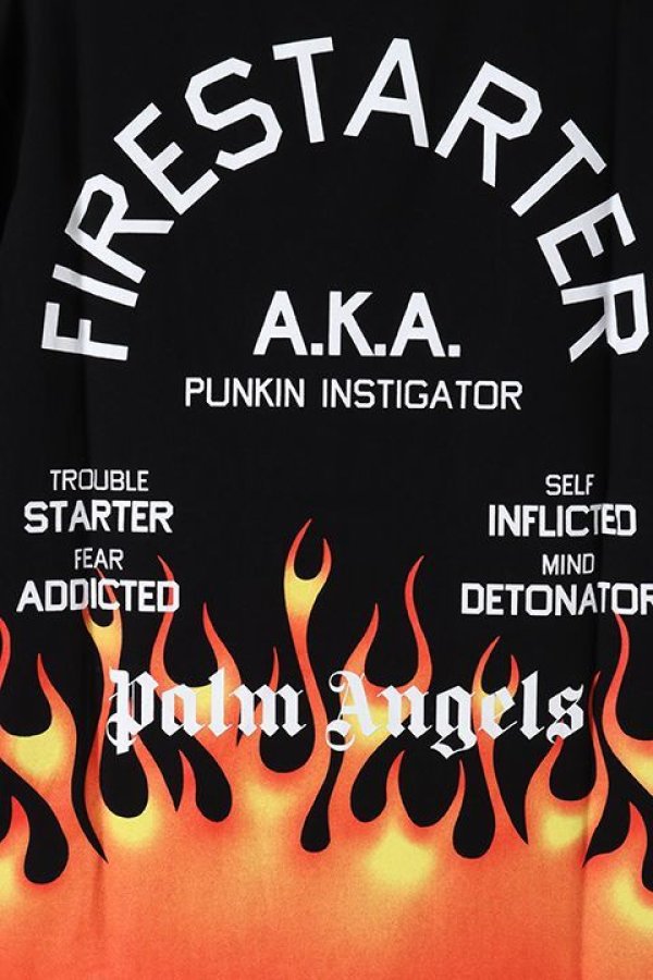 画像5: 【 40%OFF セール51,700円→31,020円】 Palm Angels パームエンジェルス FIRESTARTER CLASSIC TEE{PMAA001R20413017-1088-BJS} (5)