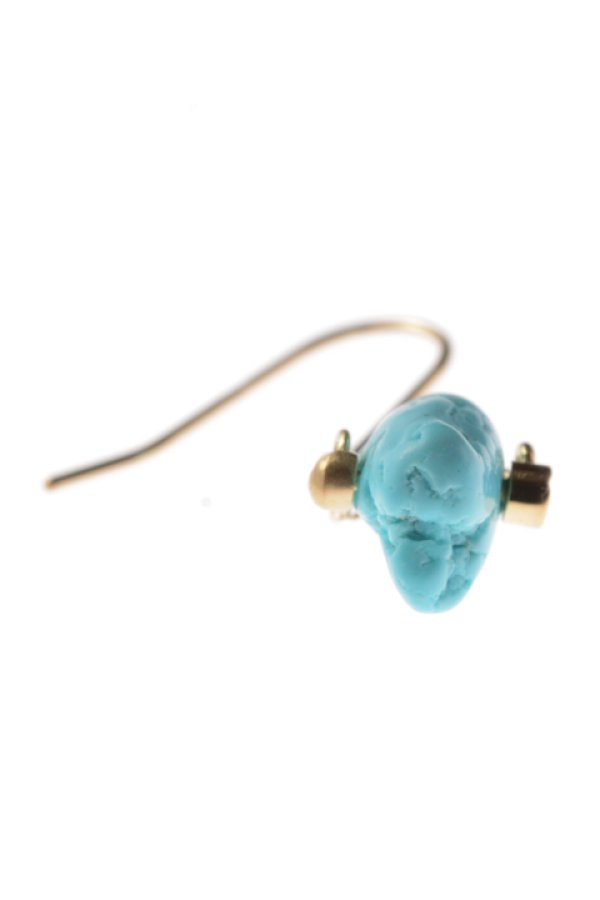 画像4: 【 30%OFF セール40,700円→28,490円】 ahkah blanc アーカーブラン ロコBSIターコイズピアス{AB1278010400-} (4)