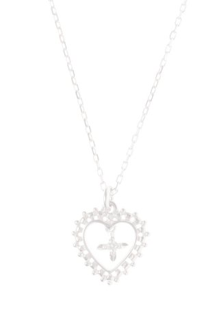 ahkah blanc アーカーブラン イニシャルハート ネックレス m ahkah blanc アーカーブラン ラブランハートネックレス{AB0446100100