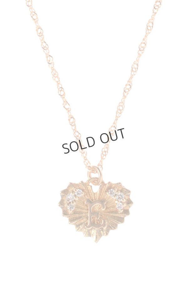 画像1: ahkah blanc アーカーブラン エリオーネハートイニシャル E ネックレス{AB0993010100-} (1)