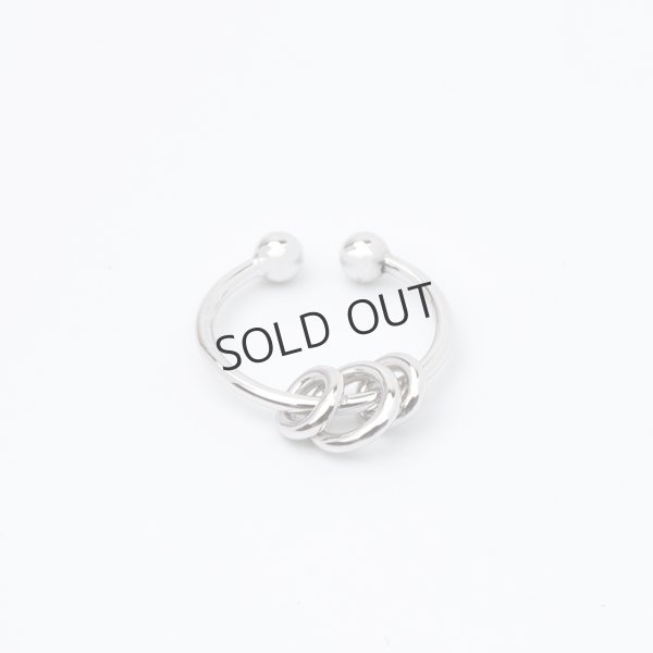 画像1: {SOLD}Hirotaka ヒロタカ 3 Circles Ear Cuff(WhiteGold){-BJS} (1)