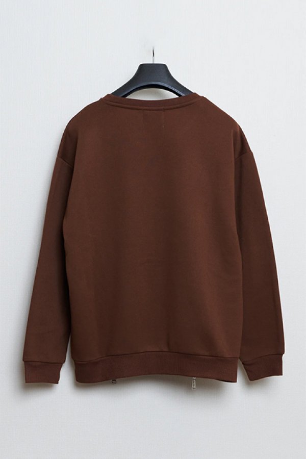 画像2: 【 30%OFF セール22,000円→15,400円】 ACUOD アクオド Zipper Sweat Shirt{-BDA} (2)