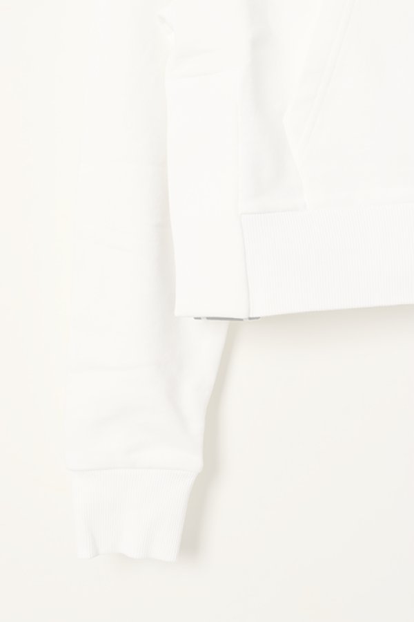 画像6:   BALMAIN バルマン BF1 JERSEY BALMAIN FLOCK DETAIL CROPPED HOODIE{-BCS} (6)