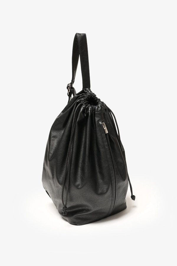 画像1: ATTACHMENT アタッチメント シンセティックレザー バケットバッグ{-BFS} (1)