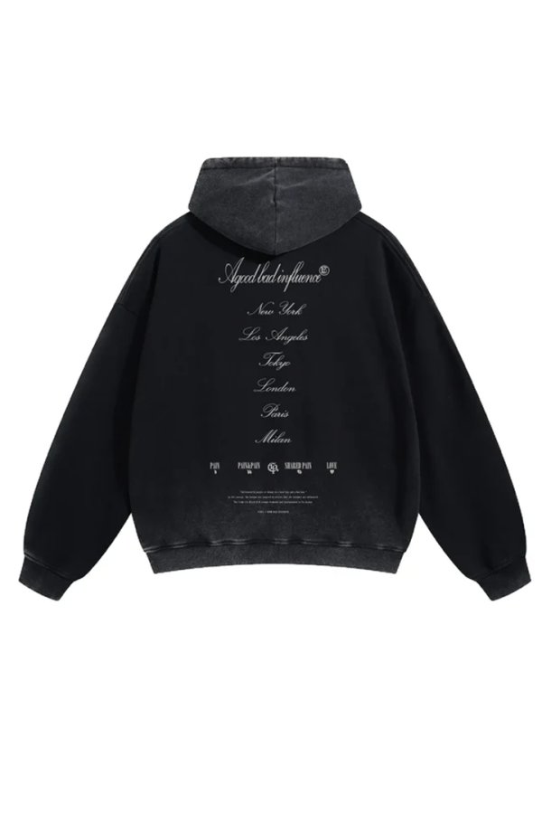 画像2: a good bad influence アグッドバッドインフルエンス DON'T LOOK HOODIE{-BEA} (2)