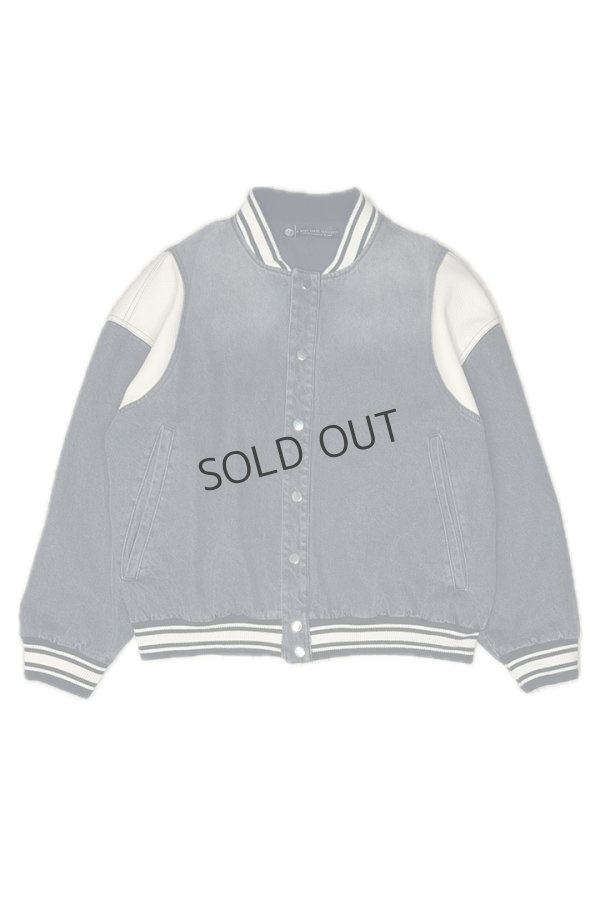 画像1: {SOLD}a good bad influence アグッドバッドインフルエンス DENIM VARSITY JACKET{-BEA} (1)