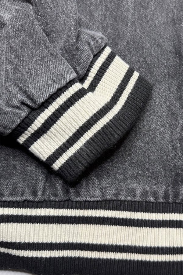 画像7: a good bad influence アグッドバッドインフルエンス DENIM VARSITY JACKET{-BEA} (7)