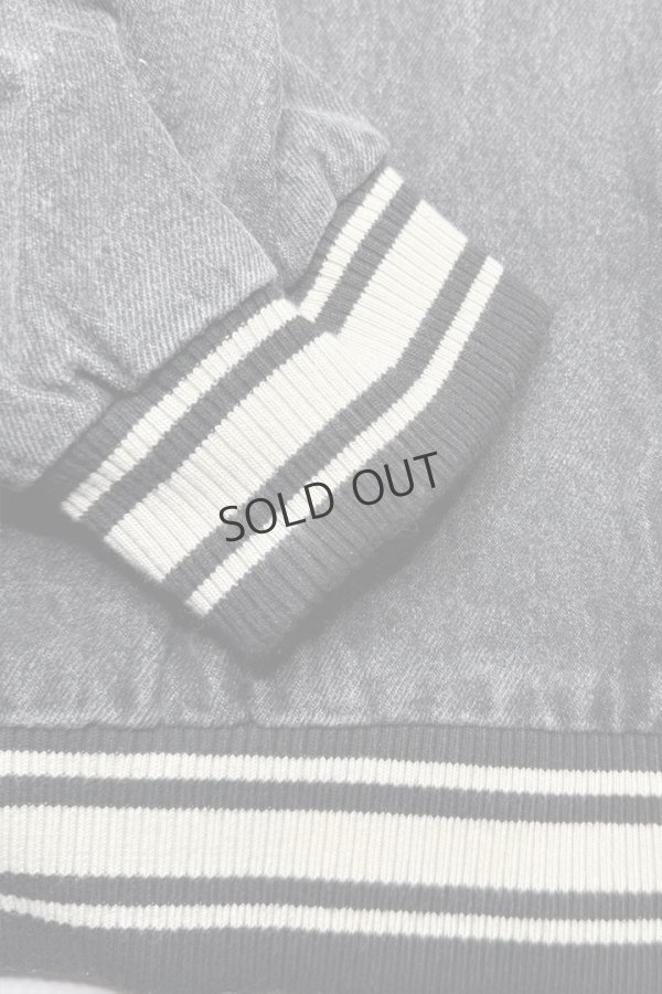 画像7: {SOLD}a good bad influence アグッドバッドインフルエンス DENIM VARSITY JACKET{-BEA} (7)