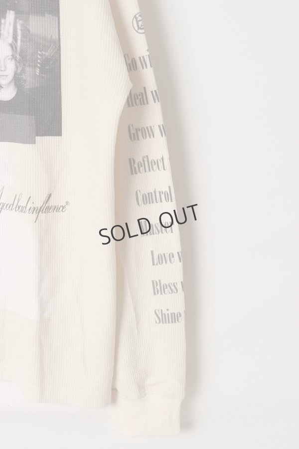 画像3: {SOLD}a good bad influence アグッドバッドインフルエンス DON’T LOOK WAFFLE LONG SLEEVE T-SHIRT{-BEA} (3)