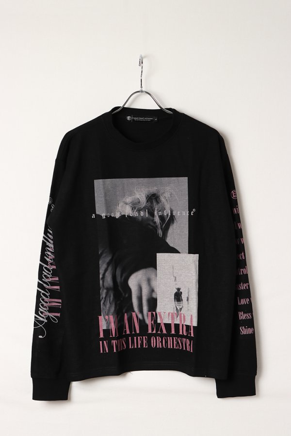 画像1: a good bad influence アグッドバッドインフルエンス I AM AN EXTRA LONG SLEEVE T-SHIRT{-BEA} (1)