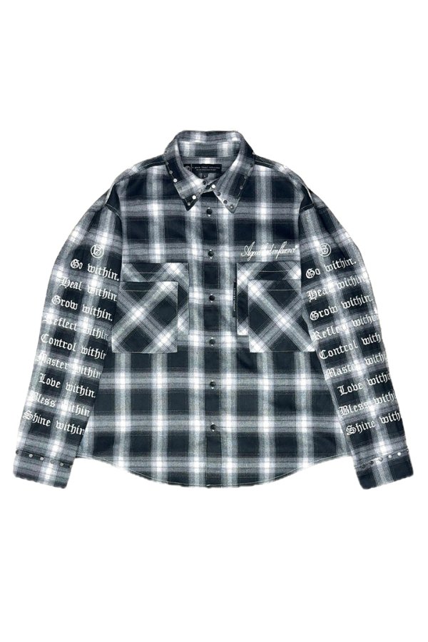 画像1: a good bad influence アグッドバッドインフルエンス CHECKER WITHIN SHIRT{-BEA} (1)
