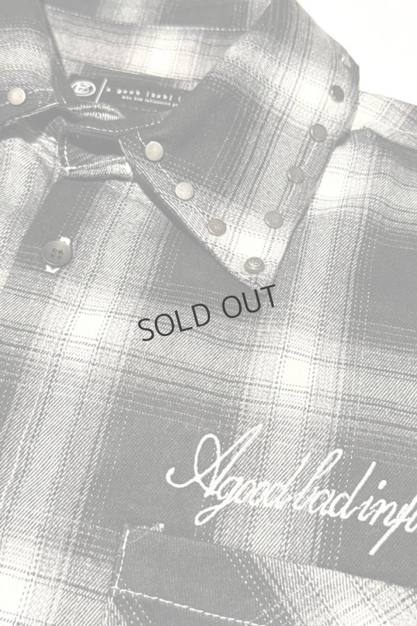 画像3: {SOLD}a good bad influence アグッドバッドインフルエンス CHECKER WITHIN SHIRT{-BEA} (3)