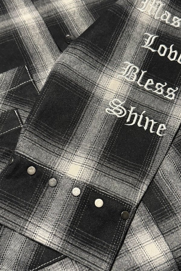 画像5: a good bad influence アグッドバッドインフルエンス CHECKER WITHIN SHIRT{-BEA} (5)