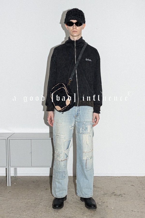 画像6: a good bad influence アグッドバッドインフルエンス WAFFLE TRACK TOP{-BES} (6)