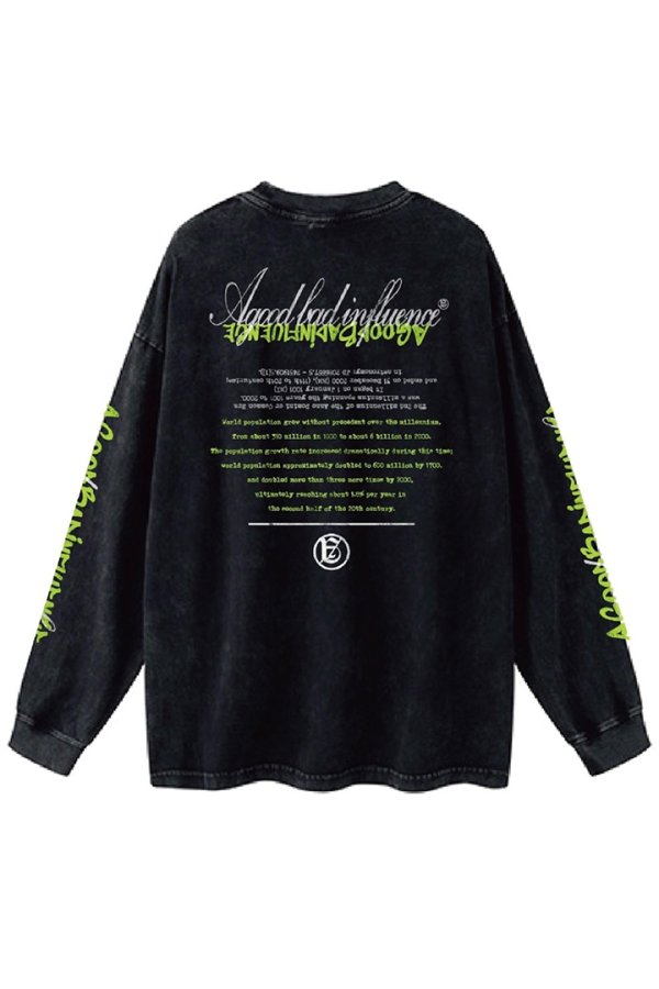 画像2: a good bad influence アグッドバッドインフルエンス 99 MOOD L/S T-SHIRT{-BES} (2)