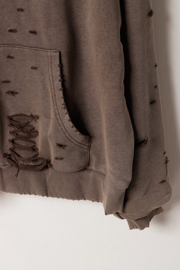 画像4: a good bad influence アグッドバッドインフルエンス AGED DISTRESED ZIP HOODIE{-BFA} (4)