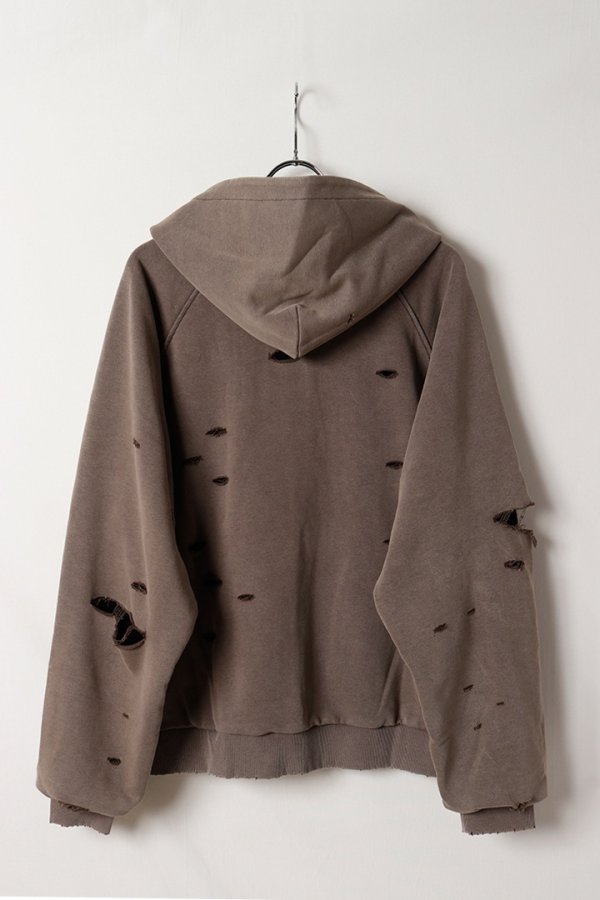 画像5: a good bad influence アグッドバッドインフルエンス AGED DISTRESED ZIP HOODIE{-BFA} (5)