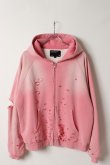 画像1: a good bad influence アグッドバッドインフルエンス AGED DISTRESED ZIP HOODIE{-BFA} (1)