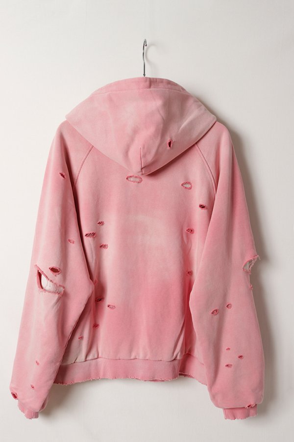 画像5: a good bad influence アグッドバッドインフルエンス AGED DISTRESED ZIP HOODIE{-BFA} (5)