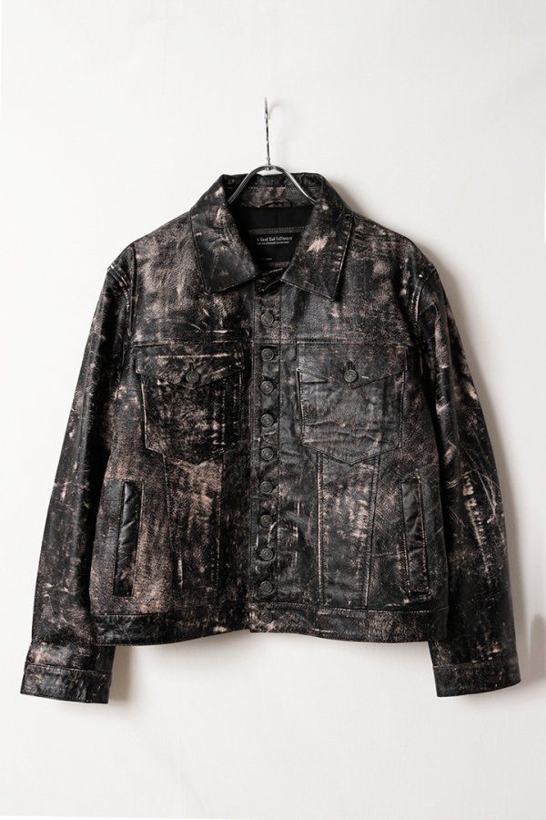 画像1: a good bad influence アグッドバッドインフルエンス VINTAGE AGED LEATHER JACKET{-BFA} (1)