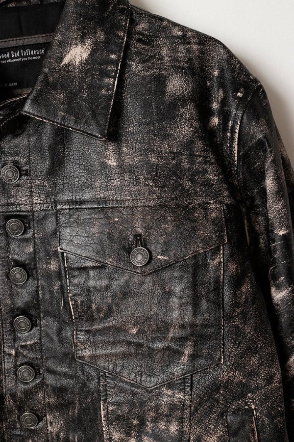 画像3: a good bad influence アグッドバッドインフルエンス VINTAGE AGED LEATHER JACKET{-BFA} (3)