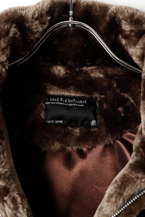 画像2: a good bad influence アグッドバッドインフルエンス MIDNIGHT FUR BOMBER{-BFA} (2)