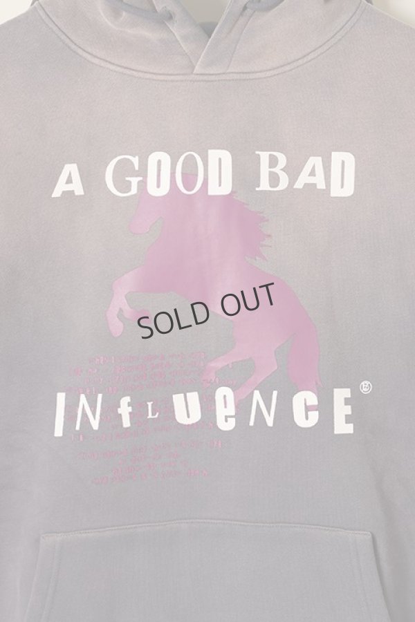 画像2: {SOLD}a good bad influence アグッドバッドインフルエンス HORSE LOGO GRADATION HOODIE{-BBA} (2)