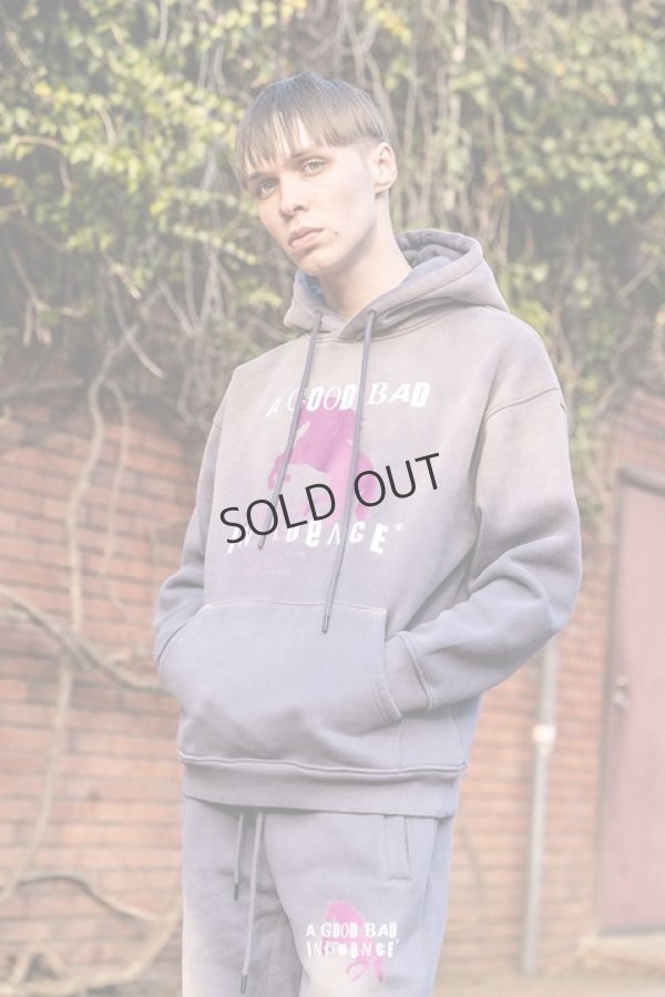 画像7: {SOLD}a good bad influence アグッドバッドインフルエンス HORSE LOGO GRADATION HOODIE{-BBA} (7)